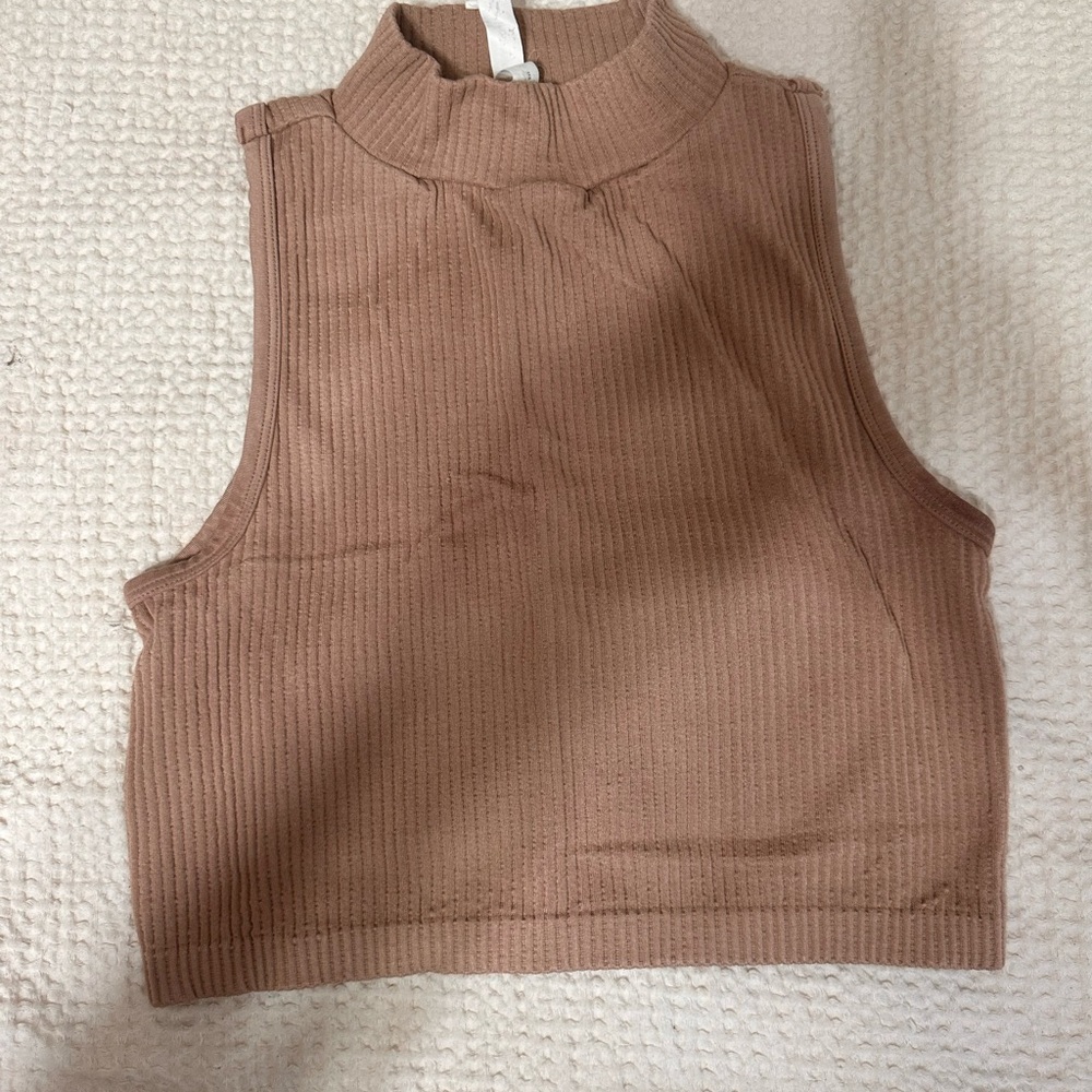 Aeropostale Ribbed Brown Tank Top